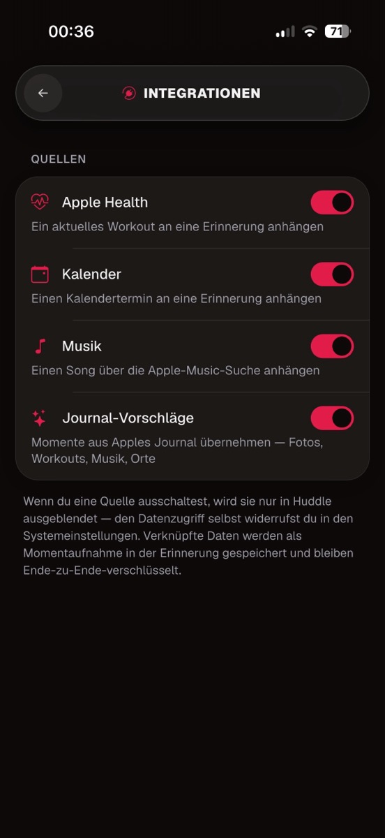 Huddle App Screenshot