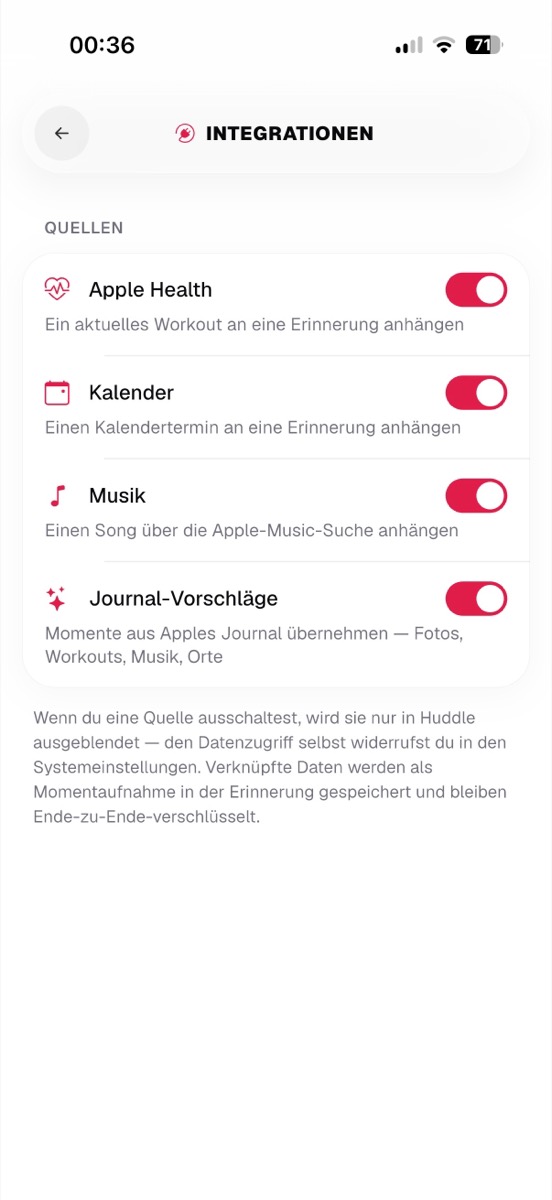 Huddle App Screenshot