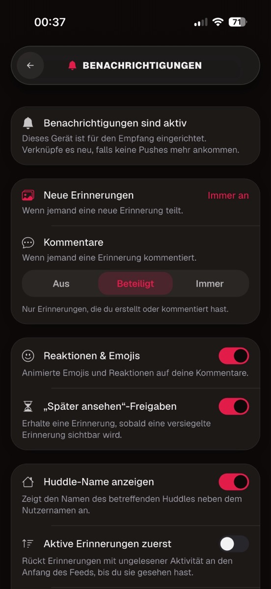 Huddle App Screenshot