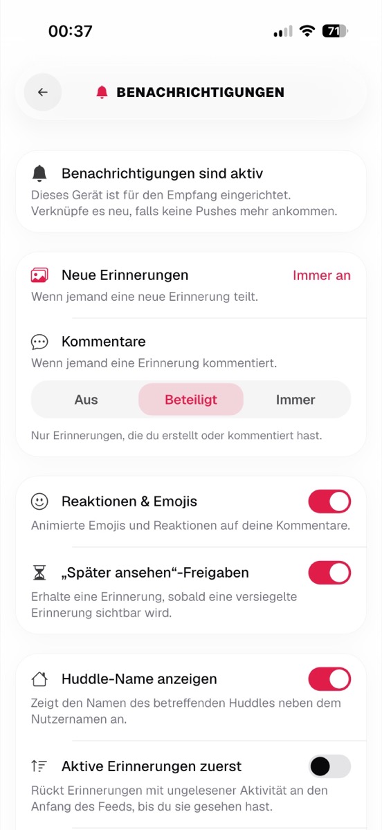 Huddle App Screenshot