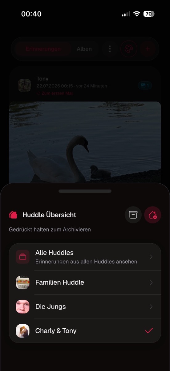 Huddle App Screenshot