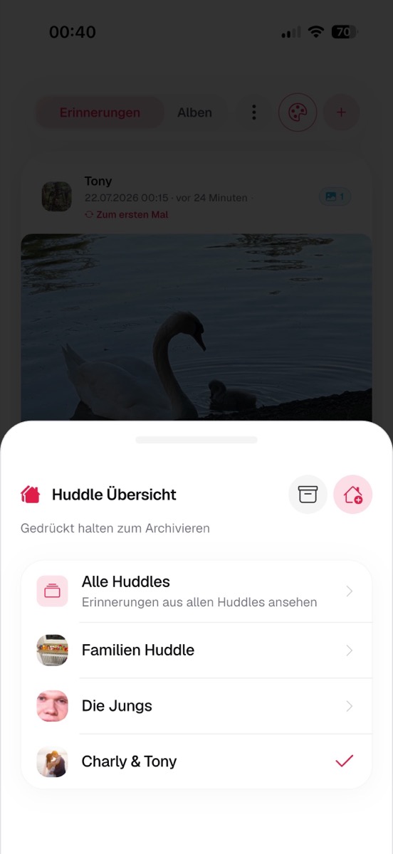 Huddle App Screenshot